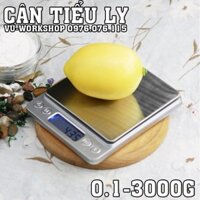 Cân Điện Tử Mini - Cân Tiểu Ly Đong RESIN, SILICONE. Thực Phẩm I2000 0.1g-3000g