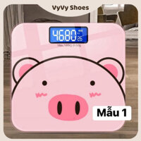 Cân điện tử sức khỏe dành cho gia đình tiện lợi chính xác hình chú heo xinh xắn.
