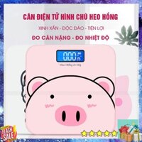 Cân điện tử sức khỏe hình heo🐷siêu đáng yêu Màn hình LCD, đo được nhiệt độ