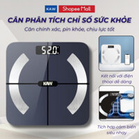 Cân Điện Tử Sức Khỏe KAW, Phân Tích Chỉ Số Cơ Thể, Kết Nối Điện Thoại Qua Bluetooth, Bảo Hành