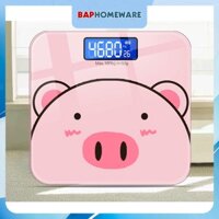 Cân điện tử sức khỏe thông minh hình lợn hồng cute, cân tiểu ly mini nhà bếp dùng pin