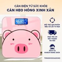 Cân điện tử thông minh, cân tiểu ly mini, heo hồng xinh xắn dùng pin