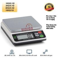 Cân Điện Tử Tiểu Ly Pin sạc Ds 3kg 6kg 10kg Nhật Bản - Cân Gia Vị Nhà Bếp, Yến Sào, Pha Mực, Sơn, Hóa Chất