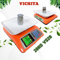 Cân Điện Tử VICHITA Mức Cân 10Kg - 20Kg - Cân Tính Tiền Bán Hàng Đồ ăn thực phẩm, hoa quả, nông sản