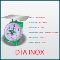 Cân đồng hồ lò xo 30kg 20kg 15kg 12kg 5kg lớn Bến Thành dĩa inox