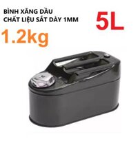 Can Đựng Xăng Dầu 5L, Sắt Sơn Tĩnh Điện Siêu Bền, Dày 1mm, Cứng Cáp Tiêu Chuẩn Có Thể Đựng Xăng hoặc Dầu