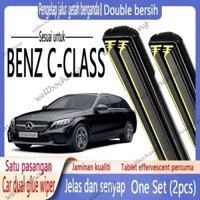 Cần gạt nước chuyên dụng Benz C-CLASS W205 (2014-2020) Cần gạt nước dải cao su đôi Sụn gạt nước kính chắn gió phía trước Cần gạt nước Tắt tiếng gạt nước phía trước