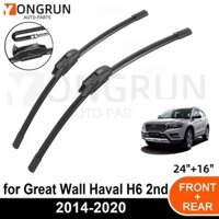 Cần gạt nước kính chắn gió phía trước ô tô cho tường lớn Haval H6 2nd 2014-2020 Lưỡi gạt nước cao su 24 "+ 16" Kính chắn gió ô tô