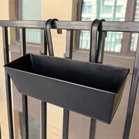 Căn hộ Ban công Chậu trồng cây ngoài trời lớn Chậu treo lan can hình chữ nhật 16 Inch có lỗ thoát nước và móc cho sân vườn ban công Lý tưởng cho thảo mộc và hoa