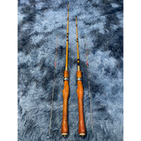 Cần Ikada Kéo Dài 1m2-1m5 Ngọn 0.3 Ly Màu Gỗ Câu Tôm Câu Bè Fishing