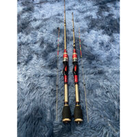 Cần Ikada Kéo Dài 1m2-1m5 Ngọn 0.3 Ly Màu Đỏ Câu Tôm Câu Bè Fishing