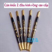 Cán khắc Rồng cao cấp 2 đầu màu đen