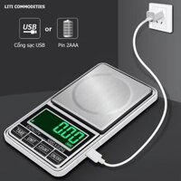 Cân Kỹ Thuật số 0.01g sạc pin, Cân tiểu ly điện tử 0.01g, Cân điện tử mini 0.01, cân trang sức 0.01g/600g