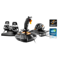 Cần lái máy bay Thrustmaster T16000M FLIGHT PACK ( bộ 3 kèm Bướm gas, Joystick ,Pedal )