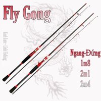 Cần lure 2 khúc FLY GONG Cần câu lure carbon 98%