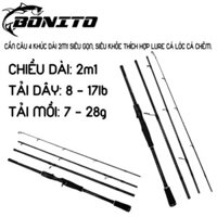 Cần lure 4 khúc HORAI BONITO khỏe thích hợp câu cá lóc cá chẽm đi dã ngoại có ngọn thay thế