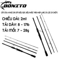 Cần lure 4 khúc HORAI BONITO khỏe thích hợp câu cá lóc cá chẽm đi dã ngoại có ngọn thay thế