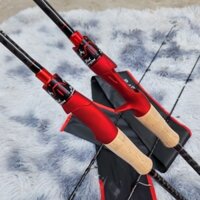 Cần lure bọ cạp Đỏ Hàng Nâng Cấp - Phôi Xoắn X Dầy Khỏe - Khoen Fuji