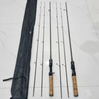 cần lure cần câu lure ul 2 ngọn cán gỗ siêu dẻo