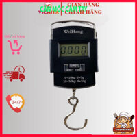 Cân móc treo xách tay WeiHeng 50kg chính hãng, tự chốt số - Tặng 2 Pin AAA cân móc cầm tay cân đi chợ