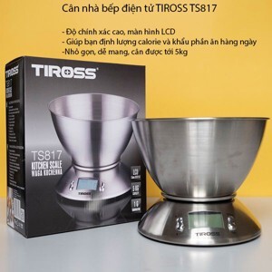 Cân nhà bếp điện tử Tiross TS817 (TS-817) 5kg