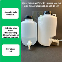 Can nhựa HDPE, Bình Đựng Nước Cất  Có Vòi, Chia Vạch 5 lít, 10 lít, 25 lít