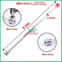 Cần Nối Dài Phun Sơn Công Nghiệp Đầu Inox Minh Phát Dài 0.5m 1m Dày 12mm
