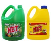 Can Nước Rửa Chén Net 4kg Trà xanh&Gừng/Chanh