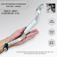 Cần số inox304 Takegawa Cần số Sirius XC Sirius Fi Ex 2006 đến 2010 Ex135 (4 số) inox304 dày 5mm lắp như zin