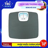 Cân sưc khoe Cân gia đình Camry BR202007A cao cấp hoạt động cơ học, trọng tải tối đa 130kg  bước nhảy -1kg  - Hàng nhập khẩu - nâu đen