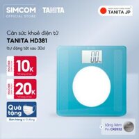 Cân sức khoẻ điện tử Tanita HD381 Nhật Bản, Cân tanita, chính hãng nhật bản,cân điện tử,cân chính hãng,cân nhật bản, cân sức khoẻ y tế, cân sức khoẻ gia đình, cân sức khoẻ cao cấp,cân 120kg,cân 130kg,cân 150kg,Cân sức khoẻ mini - Xanh ngọc bích