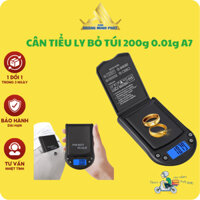 Cân tiểu ly điện tử cân vàng 200g 0.01g PocKet A7 tích điện, sạc usb