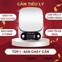 Cân tiểu ly điện tử nhà bếp mini định lượng 1g - 10kg, Cân tiểu ly làm bánh độ chính xác cao kèm 2 viên pin AAA