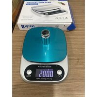 Cân tiểu ly điện tử nhà bếp mini định lượng 1g - 10kg, Cân tiểu ly làm bánh độ chính xác cao kèm 2 viên pin AAA