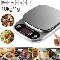 Cân tiểu ly điện tử nhà bếp mini định lượng 1g - 10kg, Cân tiểu ly làm bánh độ chính xác cao kèm 2 viên pin AAA