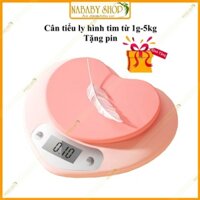 Cân tiểu ly hình trái tim, cân nhà bếp làm bánh cho bé ăn dặm