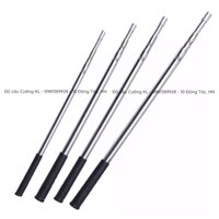 Cán vợt Inox 3 đốt đầu Trắng