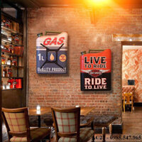Can xăng treo tường trang trí quán cafe - AC27