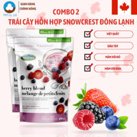 [Canada] COMBO 2 túi Trái cây hỗn hợp Dâu Tây, Việt Quất, Mâm xôi đông lạnh Snowcrest 600g