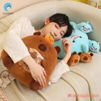Canamek Mới Capybara Hình Cá Mập Túi Ăn Nhẹ Sang Trọng Đồ Chơi Siêu Mềm Hoạt Hình Squishy Gối Ngộ nghĩnh Thực Phẩm Búp Bê Quà Tặng Sinh Nhật Trang Trí Phòng Mới
