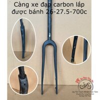 Càng carbon ống carbon cổ nhỏ 28.6 bánh 26 - 27.5 - 700c sử dụng phanh đĩa - hàng mộc chưa sơn, phuộc đơ xe đạp carbon