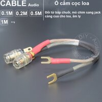 Càng cua sang bắp chuối 1 vế 0.1 đến 1 mét - DIY jack Y to banana socket