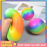 Căng thẳng Ball Fidget Toy for Toddler Baby Squishy Ball Rainbow Fidgets Bóp bóp Đồ chơi Squishy cho trẻ em Bé trai Người lớn Giảm căng thẳng Đồ chơi vui nhộn