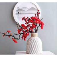 Cành Đào Đỏ Đông Set 4 Cành Trang Trí Nhà Cửa