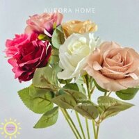 Cành hoa hồng giả cao cấp Emine