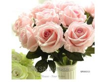 Cành hoa hồng nhung giả- hoa cao cấp giống thật trang trí