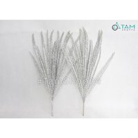 Cành lá dương xỉ cổ giả phủ kim tuyến CHG-116 TAN