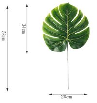 Cành lá rùa - Trầu bà lá xẻ nam mỹ monstera, cành lá sung, lá dong, lá mỹ nhân - lá điểm trang trí tường cây giả - Lá rùa 06