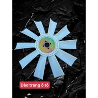 Cánh quạt dài 53cm cánh thẳng 10 cánh lỗ 42 4 lỗ ốc 4,5cm lắp cho két nước ô tô tản nhiệt 2 loại gió suôi hoặc ngược