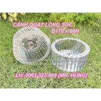 Cánh quạt lồng sóc Ø170 x 80
